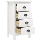 Mesita de noche Hill madera maciza de pino blanco 46x35x49,5 cm