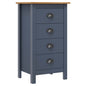Mesita de noche Hill madera maciza de pino 46x35x49,5 cm