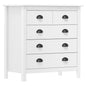 Mesita de noche Hill madera maciza de pino blanco 46x35x49,5 cm