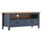 Mueble de TV Hill madera maciza de pino blanco 110x40x47 cm