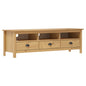 Mueble de TV Hill madera maciza de pino blanco 158x40x47 cm