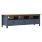 Mueble de TV Hill madera maciza de pino blanco 158x40x47 cm
