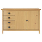 Aparador Hill madera maciza pino marrón miel 130x40x80 cm