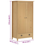 Armario de 2 puertas Hill madera maciza pino 89x50x170cm