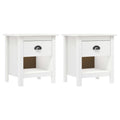 Mesitas de noche 2 uds Hill madera maciza de pino 46x35x49,5 cm