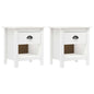 Mesitas de noche 2 uds Hill madera maciza de pino 46x35x49,5 cm