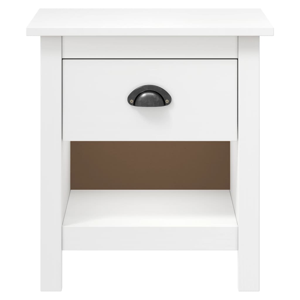 Mesitas de noche 2 uds Hill madera maciza de pino 46x35x49,5 cm