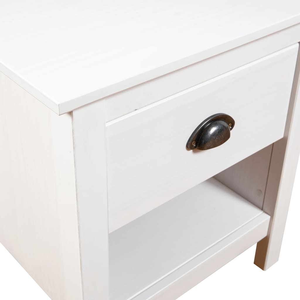 Mesitas de noche 2 uds Hill madera maciza de pino 46x35x49,5 cm