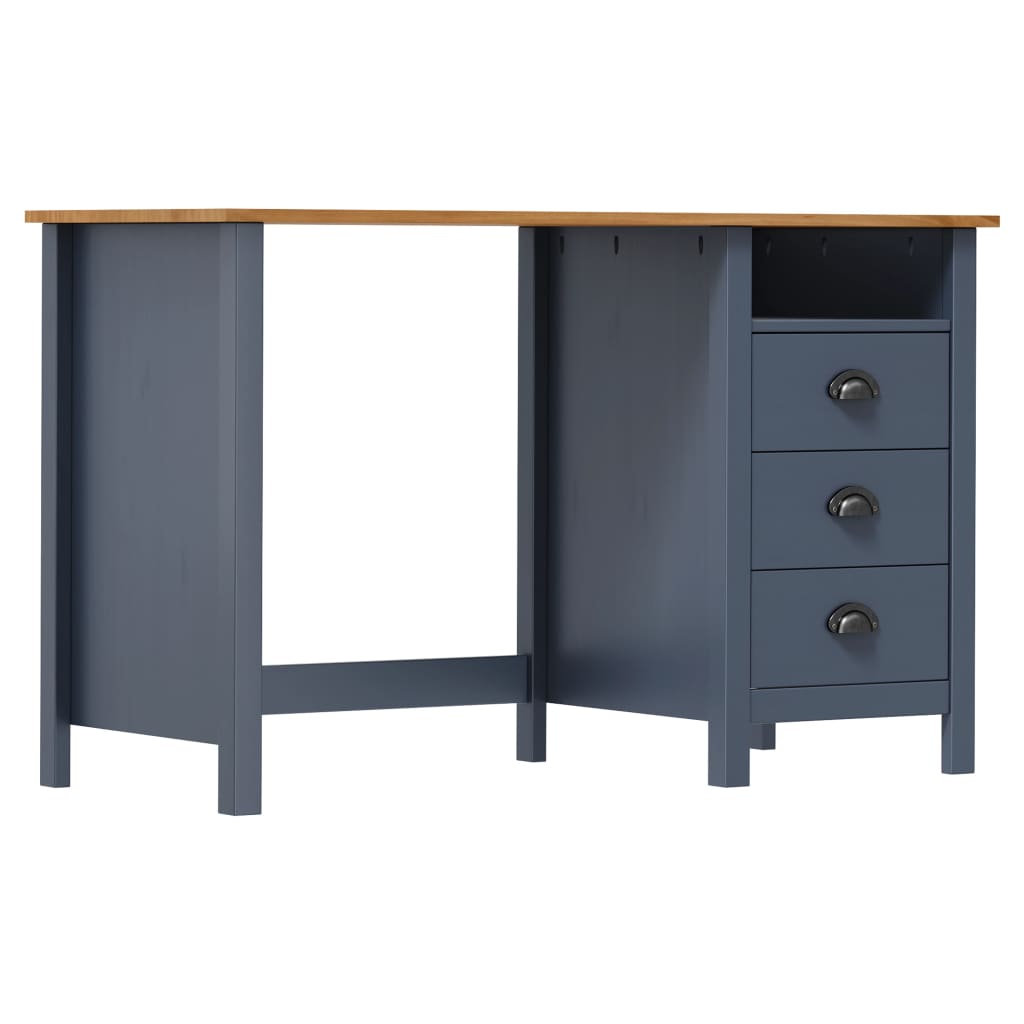 Escritorio Hill con 3 cajones madera de pino 120x50x74 cm