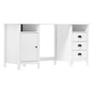 Secretária Hill Range pinho maciço branco 150x50x74 cm