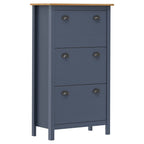 Mueble zapatero Hill madera pino gris 72x35x124 cm