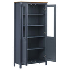 Aparador Hill madera de pino gris 85x37x170,5 cm