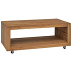 Mesa de centro de madera maciza de teca 110x60x40 cm