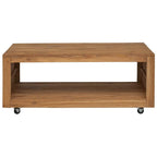 Mesa de centro de madera maciza de teca 110x60x40 cm