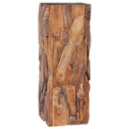 Mesa auxiliar de madera maciza de teca 30x30x80 cm