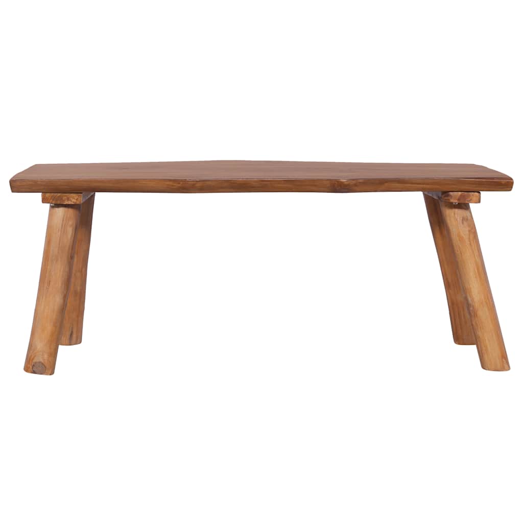 Banco de jardín de madera maciza de teca 120 cm