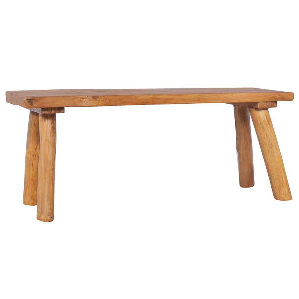 Banco de jardín de madera maciza de teca 120 cm