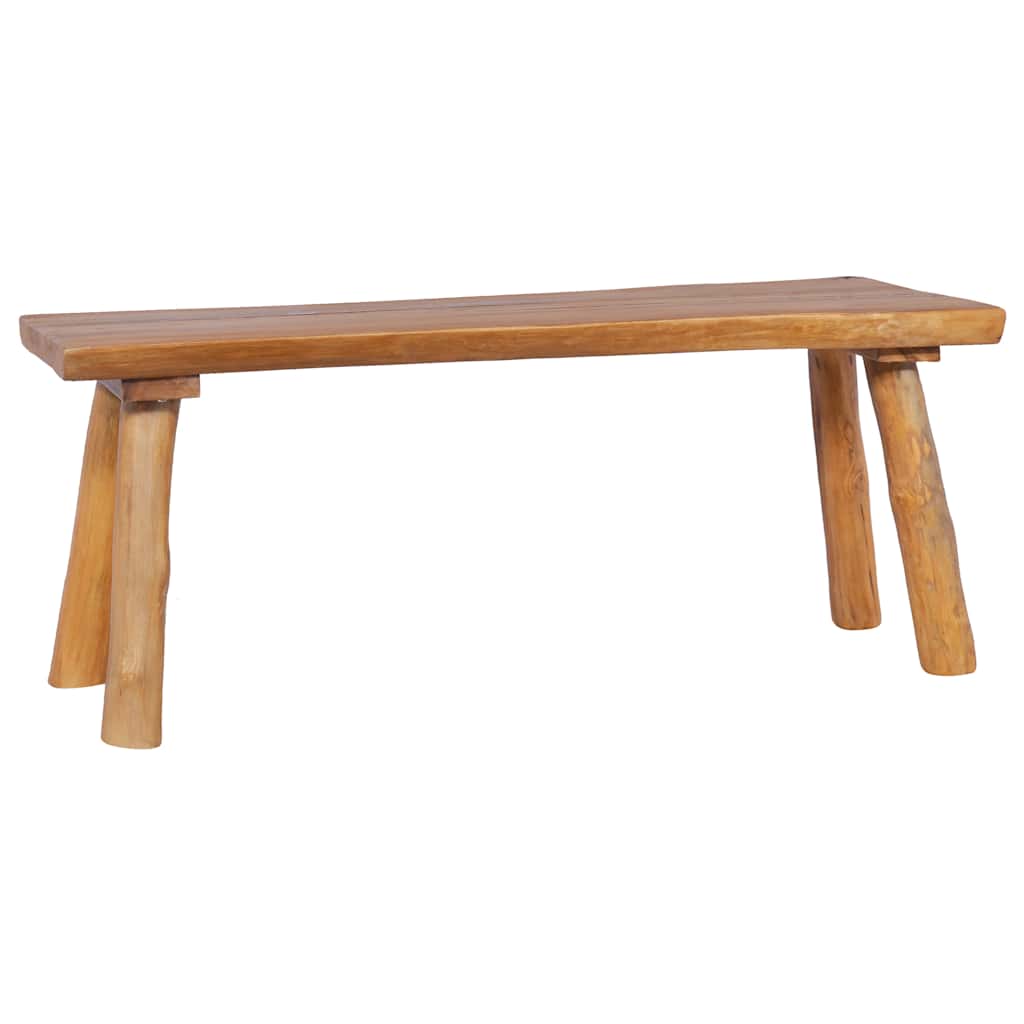 Banco de jardín de madera maciza de teca 120 cm