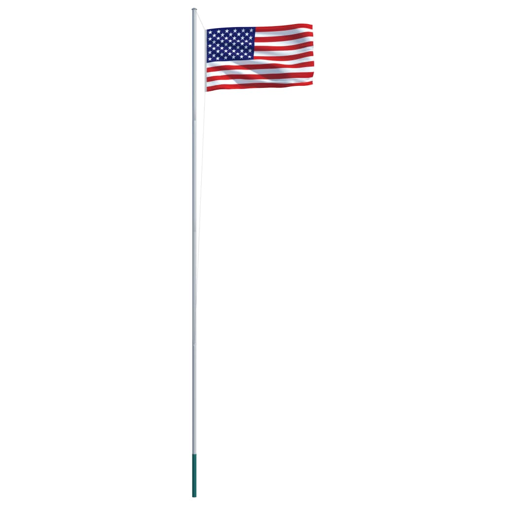 Bandera de Estados Unidos y mástil de aluminio 6,2 m