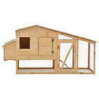 Gallinero madera maciza de pino 178x67x92 cm