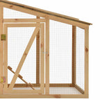 Gallinero madera maciza de pino 178x67x92 cm