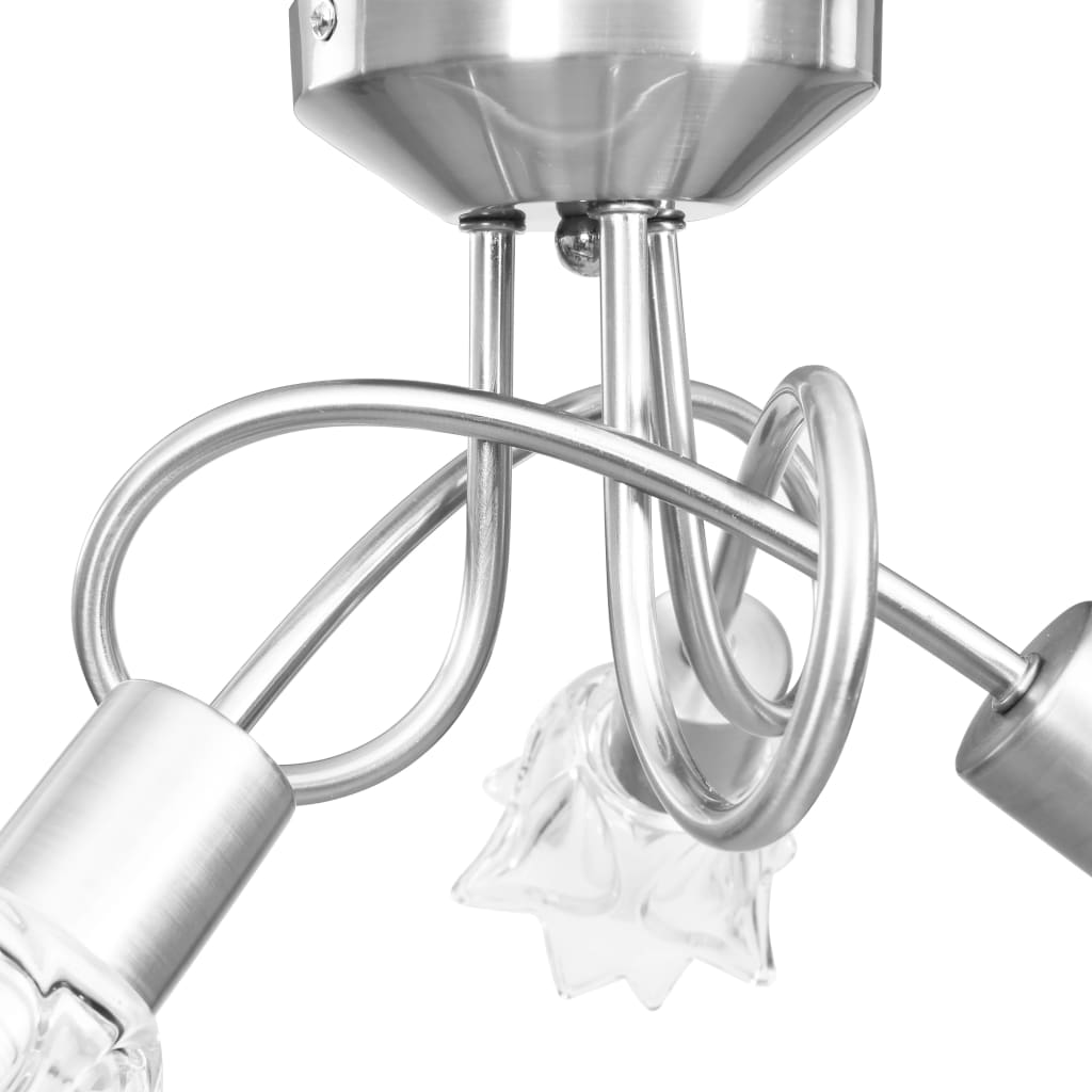 Lámpara de techo con pantallas vidrio tulipán 3 bombillas E14