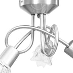 Lámpara de techo con pantallas vidrio tulipán 3 bombillas E14