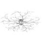 White 5-light leaf-shaped crystal arm ceiling lamp