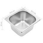 Soporte bandeja Gastronorm con 3 bandejas 1/6 acero inoxidable