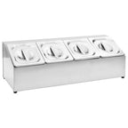 Soporte bandeja Gastronorm con 4 bandejas 1/6 acero inoxidable