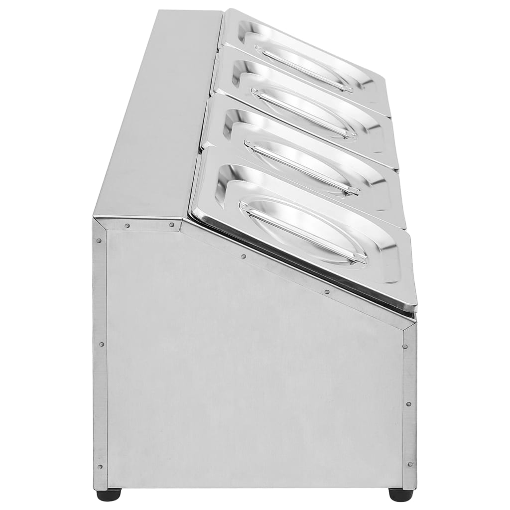 Soporte bandeja Gastronorm con 4 bandejas 1/6 acero inoxidable