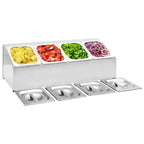 Soporte bandeja Gastronorm con 4 bandejas 1/6 acero inoxidable
