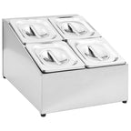 Soporte bandeja Gastronorm con 4 bandejas 1/6 acero inoxidable