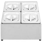 Soporte bandeja Gastronorm con 4 bandejas 1/6 acero inoxidable