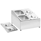 Soporte bandeja Gastronorm con 4 bandejas 1/6 acero inoxidable