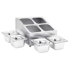 Soporte bandeja Gastronorm con 4 bandejas 1/6 acero inoxidable