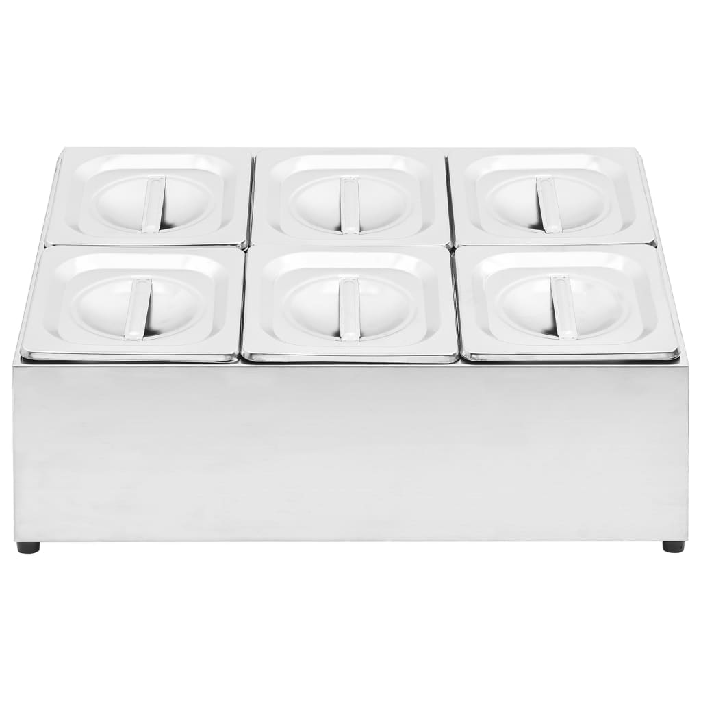 Soporte bandeja Gastronorm con 6 bandejas 1/6 acero inoxidable