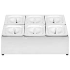 Soporte bandeja Gastronorm con 6 bandejas 1/6 acero inoxidable