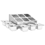 Soporte bandeja Gastronorm con 6 bandejas 1/6 acero inoxidable