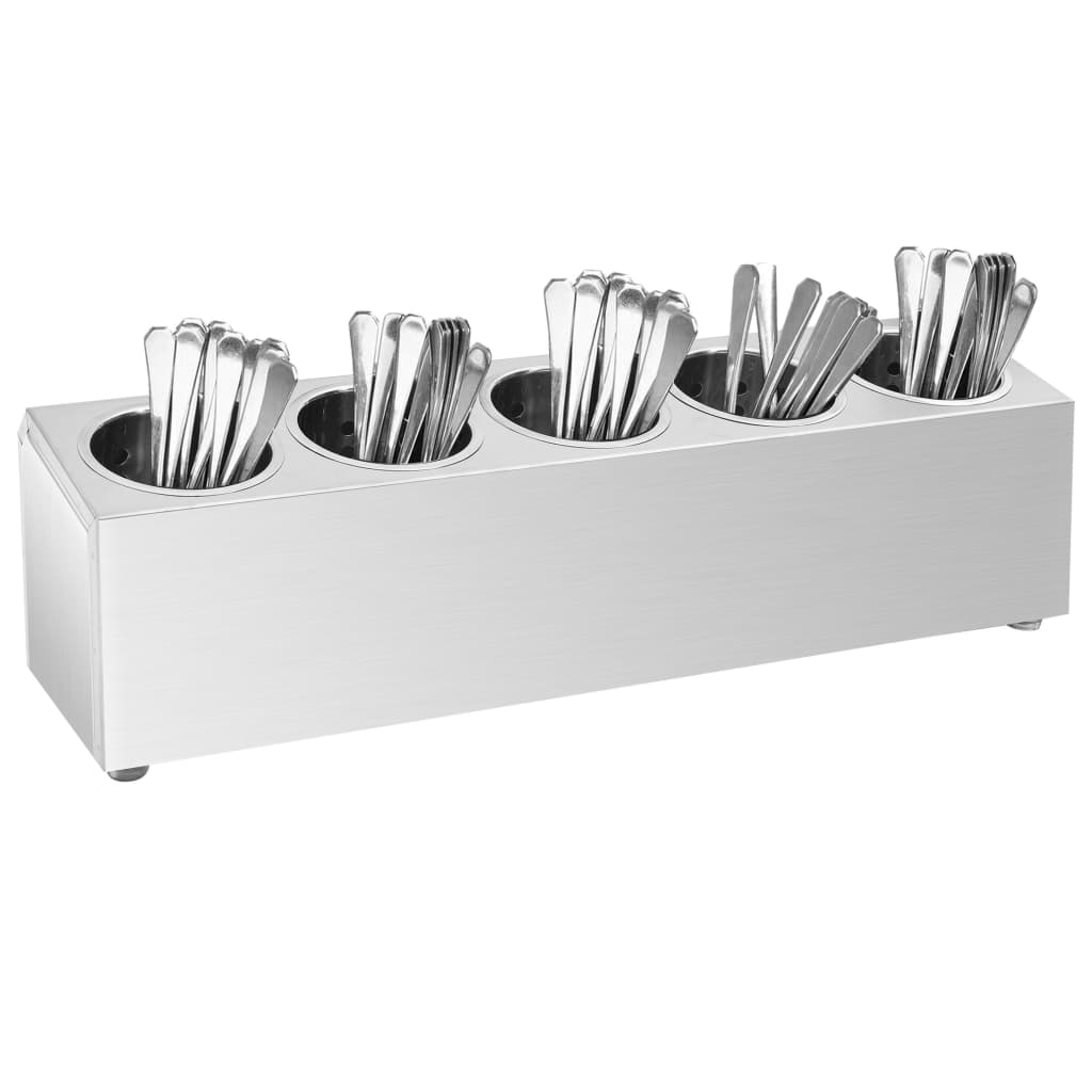 Cutlery holder 3 compartments stainless steel rectangular