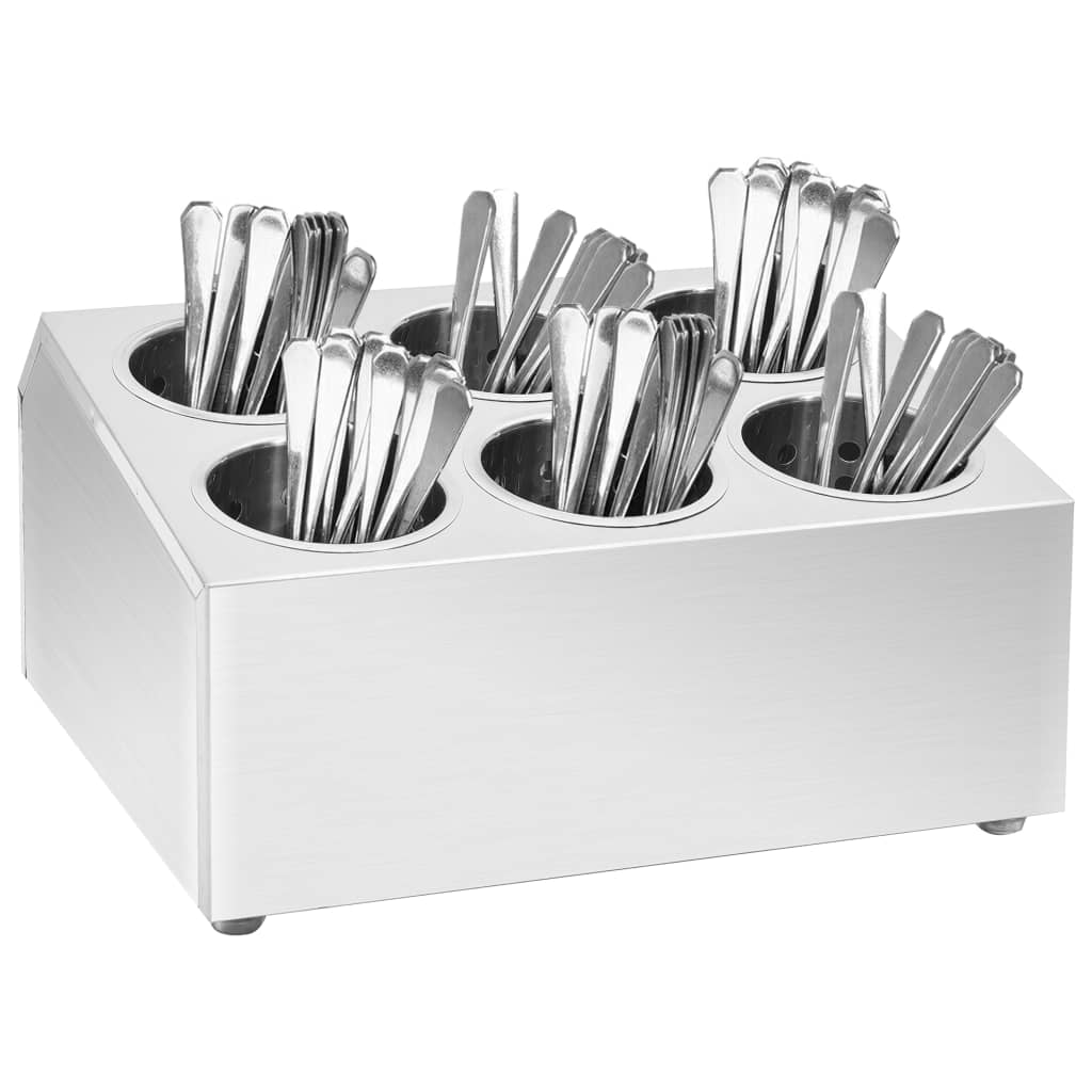 Cutlery holder 3 compartments stainless steel rectangular