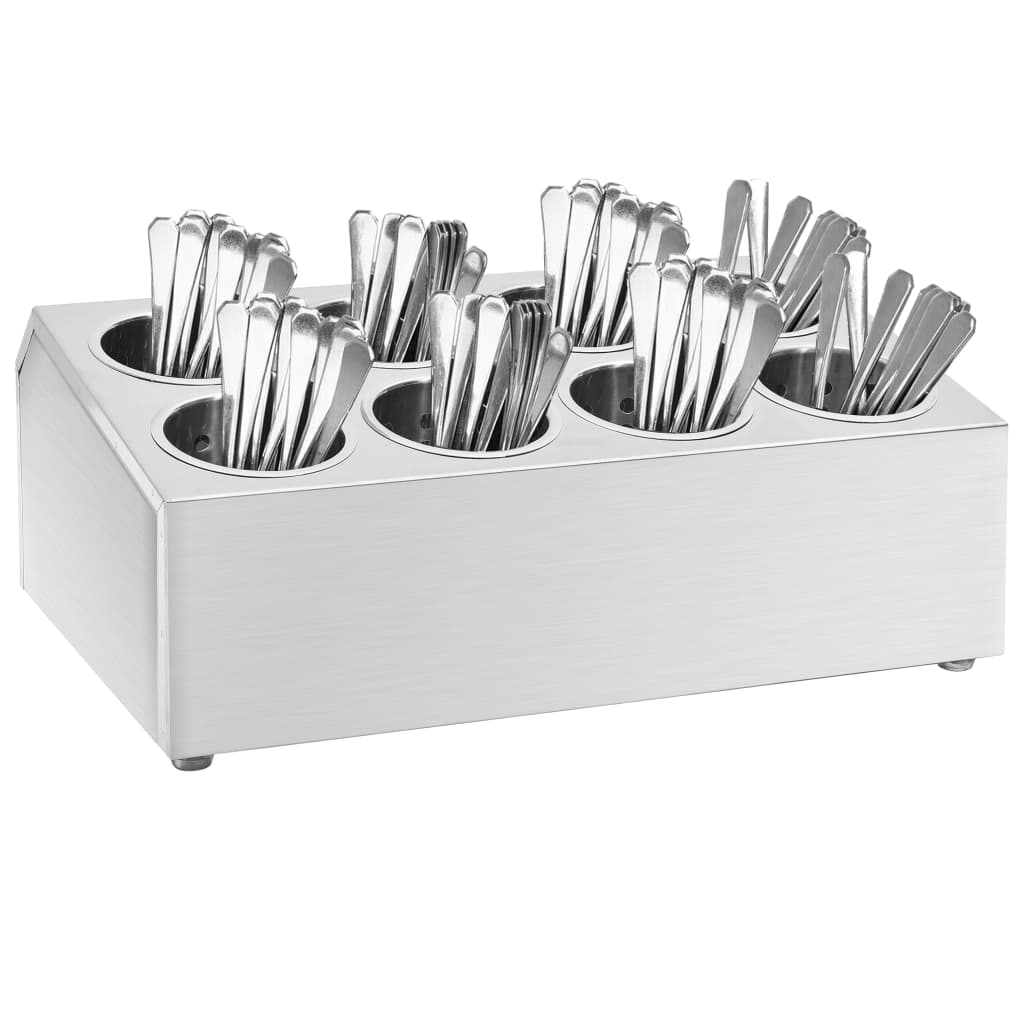 Cutlery holder 3 compartments stainless steel rectangular