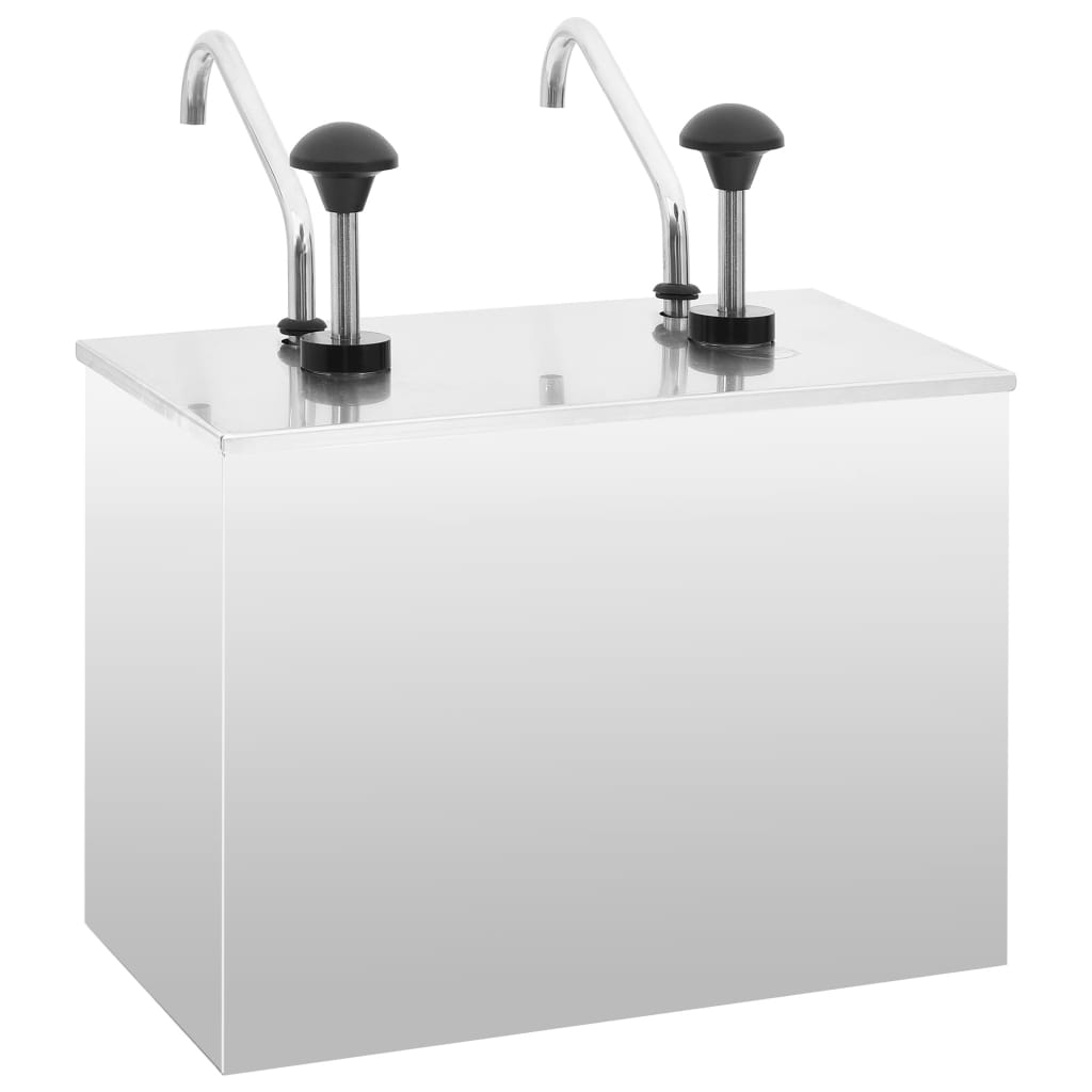 Dispensador de salsa de acero inoxidable 2 x 3,5 L