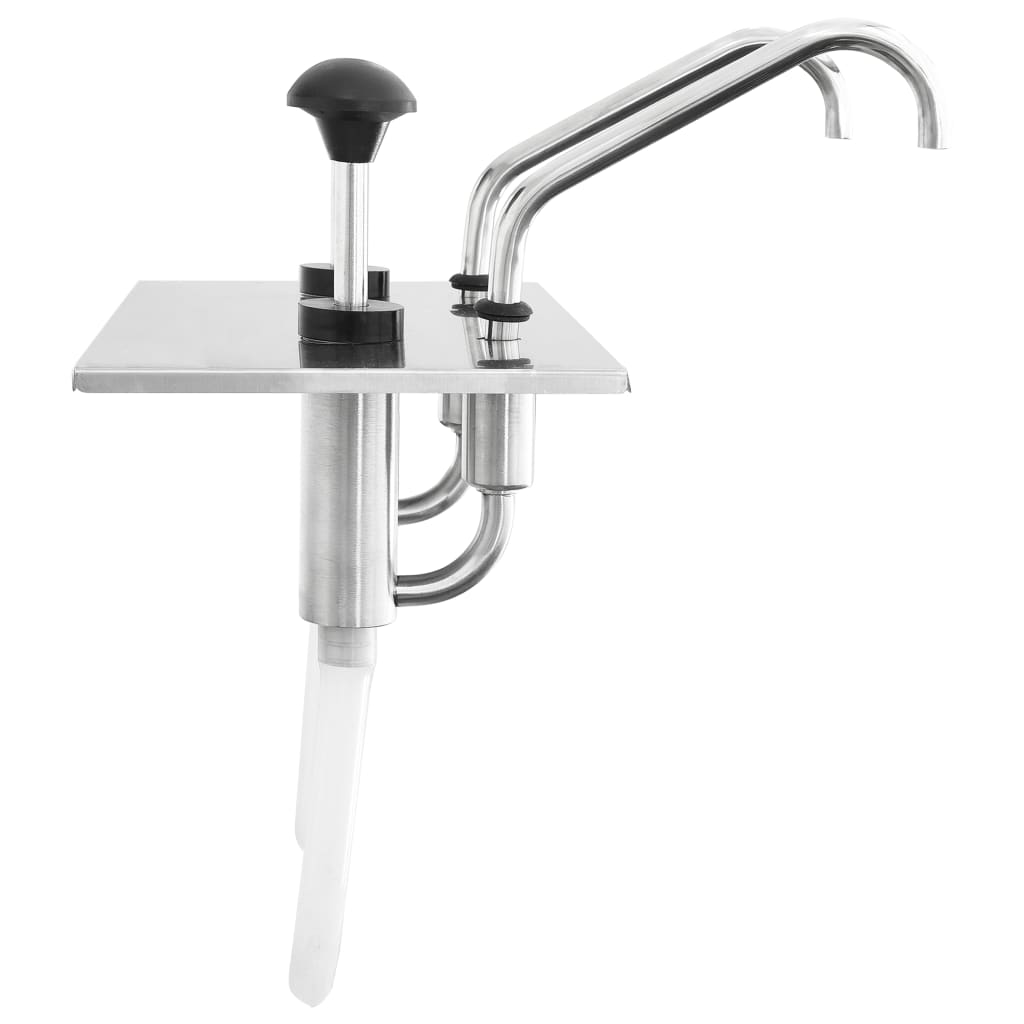 Dispensador de salsa de acero inoxidable 2 x 3,5 L