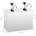 Dispensador de salsa de acero inoxidable 2 x 3,5 L