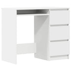 Escritorio de madera contrachapada blanco 90x45x76 cm