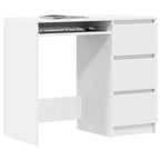 Escritorio de madera contrachapada blanco 90x45x76 cm