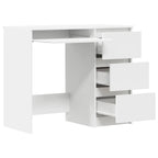 Escritorio de madera contrachapada blanco 90x45x76 cm