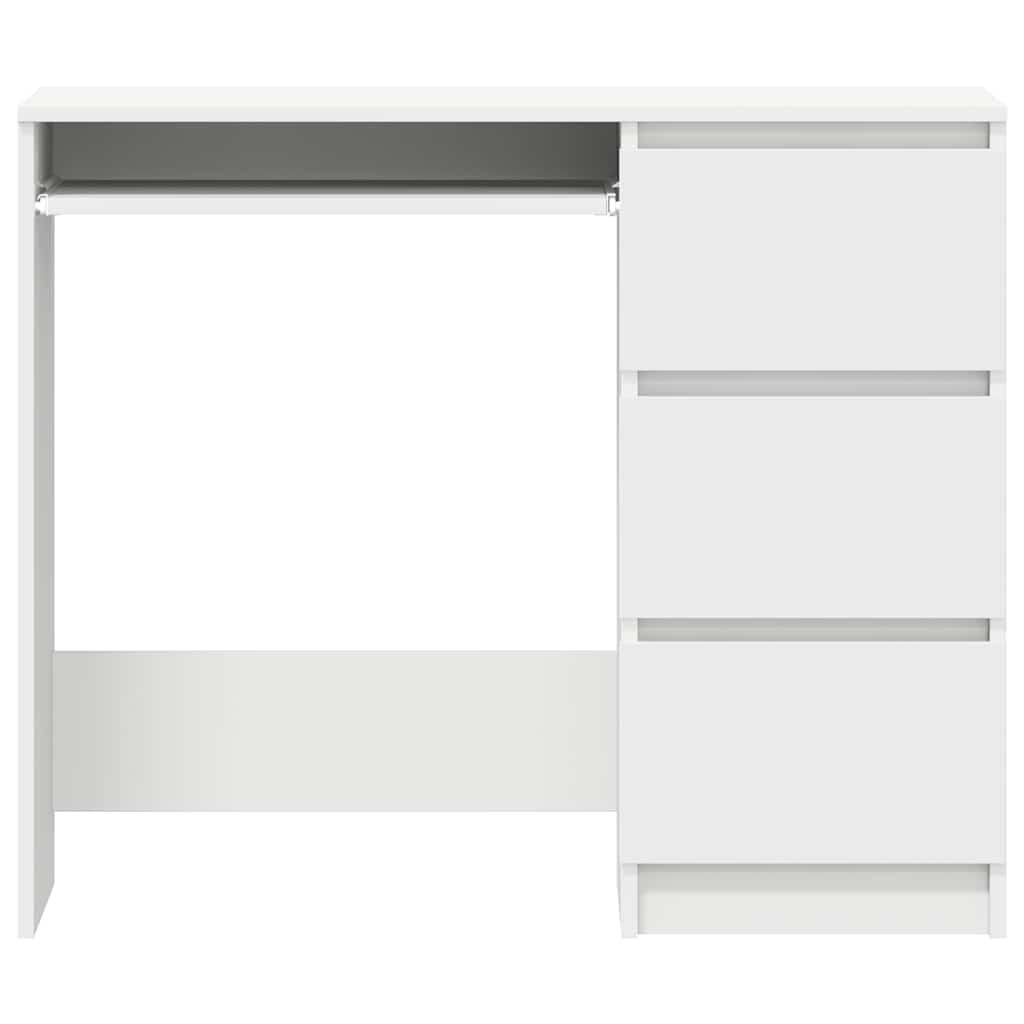 Escritorio de madera contrachapada blanco 90x45x76 cm