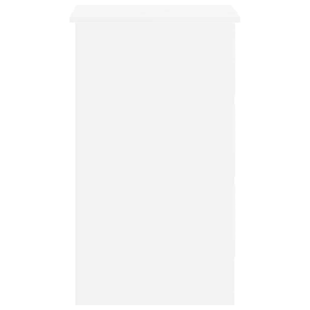 Escritorio de madera contrachapada blanco 90x45x76 cm